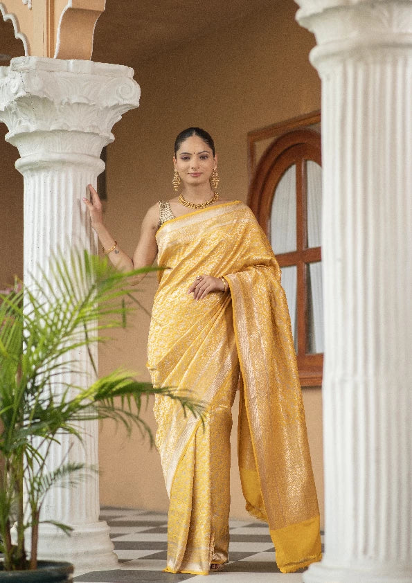 Haridrika (Turmeric Golden Shikargah Saree)