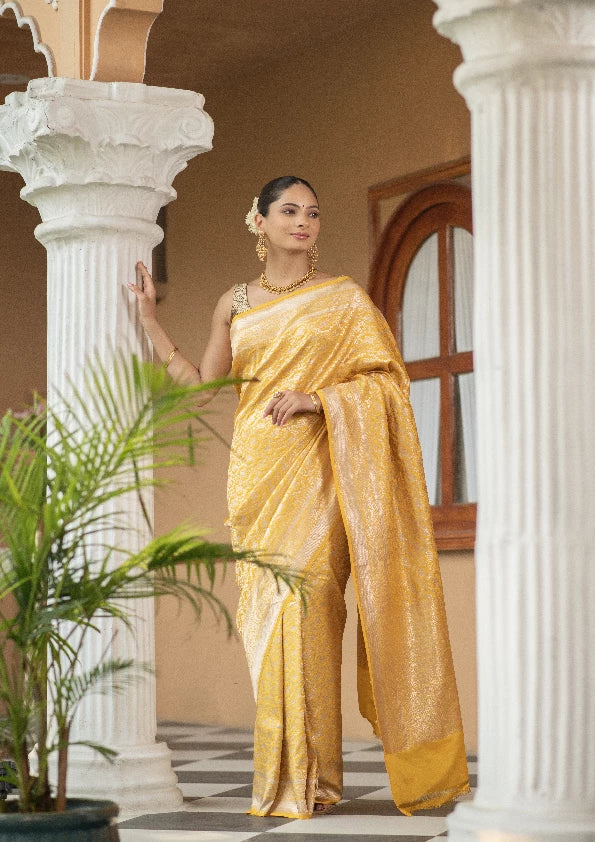 Haridrika (Turmeric Golden Shikargah Saree)