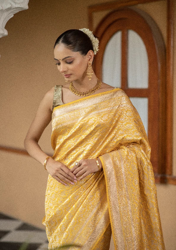 Haridrika (Turmeric Golden Shikargah Saree)