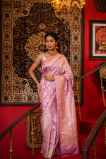 Saubhagyaa (Lavender Meenakari Jangla Saree)