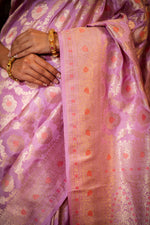 Saubhagyaa (Lavender Meenakari Jangla Saree)