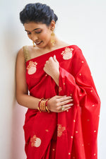 Raktapriya (Regal Red Kadwa Katan Saree)