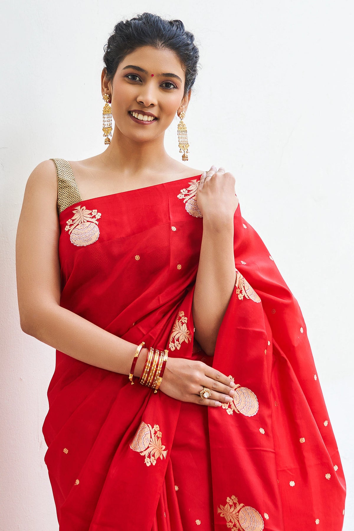 Raktapriya (Regal Red Kadwa Katan Saree)
