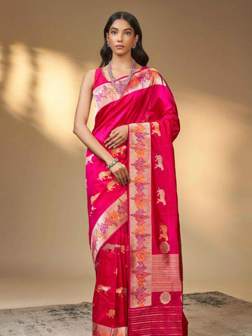 Kalpana (Sherbagh Woven Sher Motif Katan Saree)