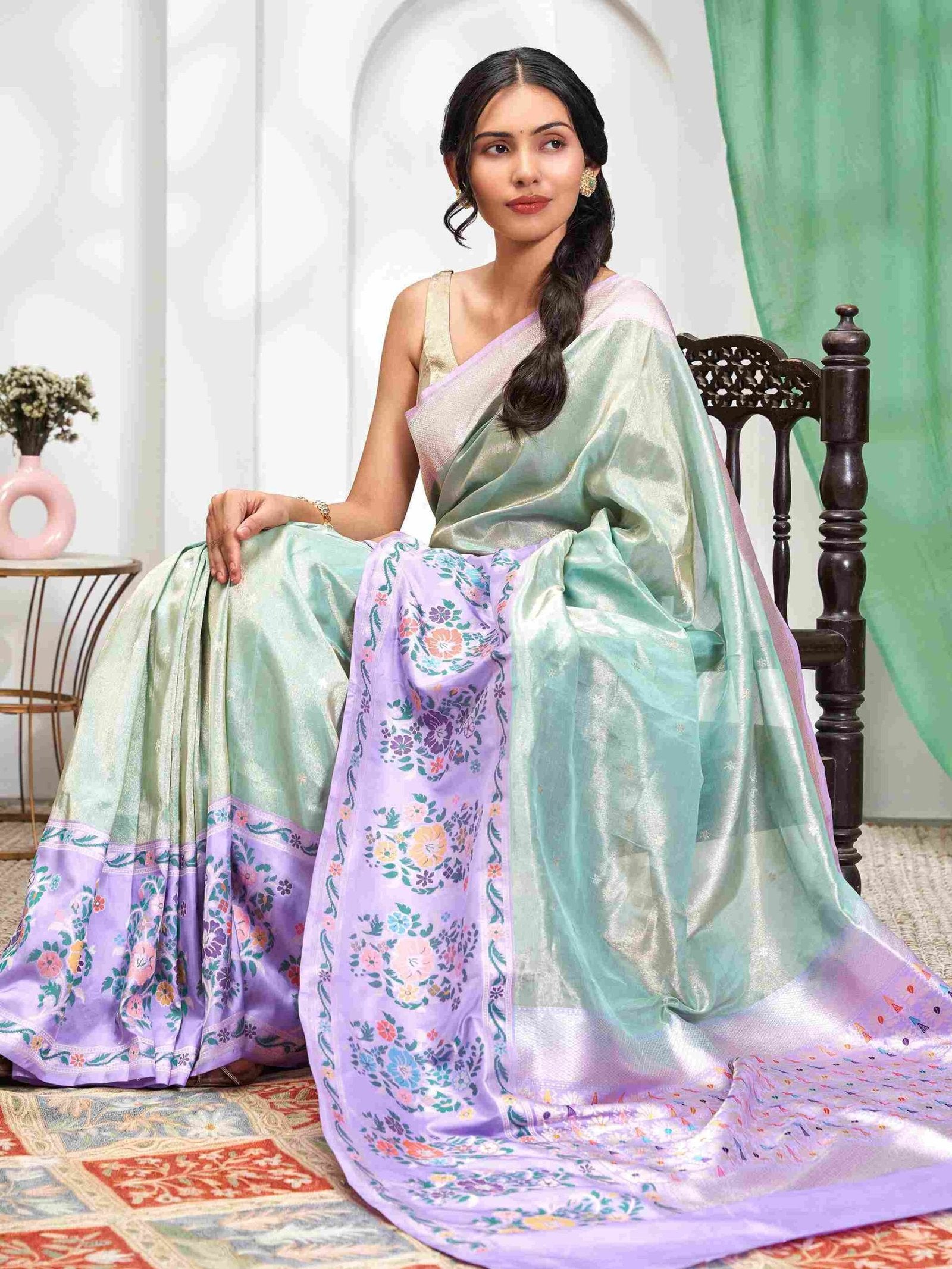 Kanvikaa (Kadwa Paithani Border Tissue Organza Saree)
