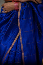 Nilambara (Royal Blue Zari Checkered Chanderi Saree)