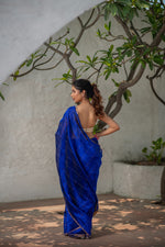 Nilambara (Royal Blue Zari Checkered Chanderi Saree)