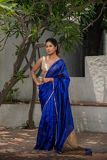 Nilambara (Royal Blue Zari Checkered Chanderi Saree)