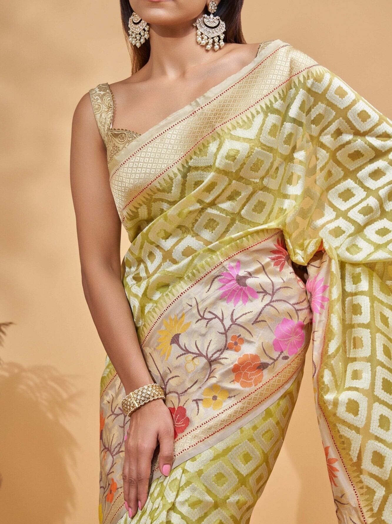 Vaidehi (Pista Kora Paithani Border Saree)