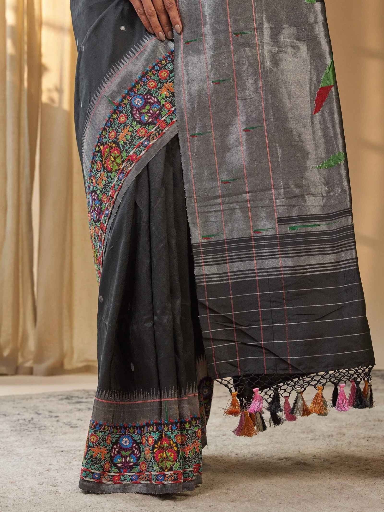 Rukmini (Fusion Paithani Pure Silver Zari Saree)