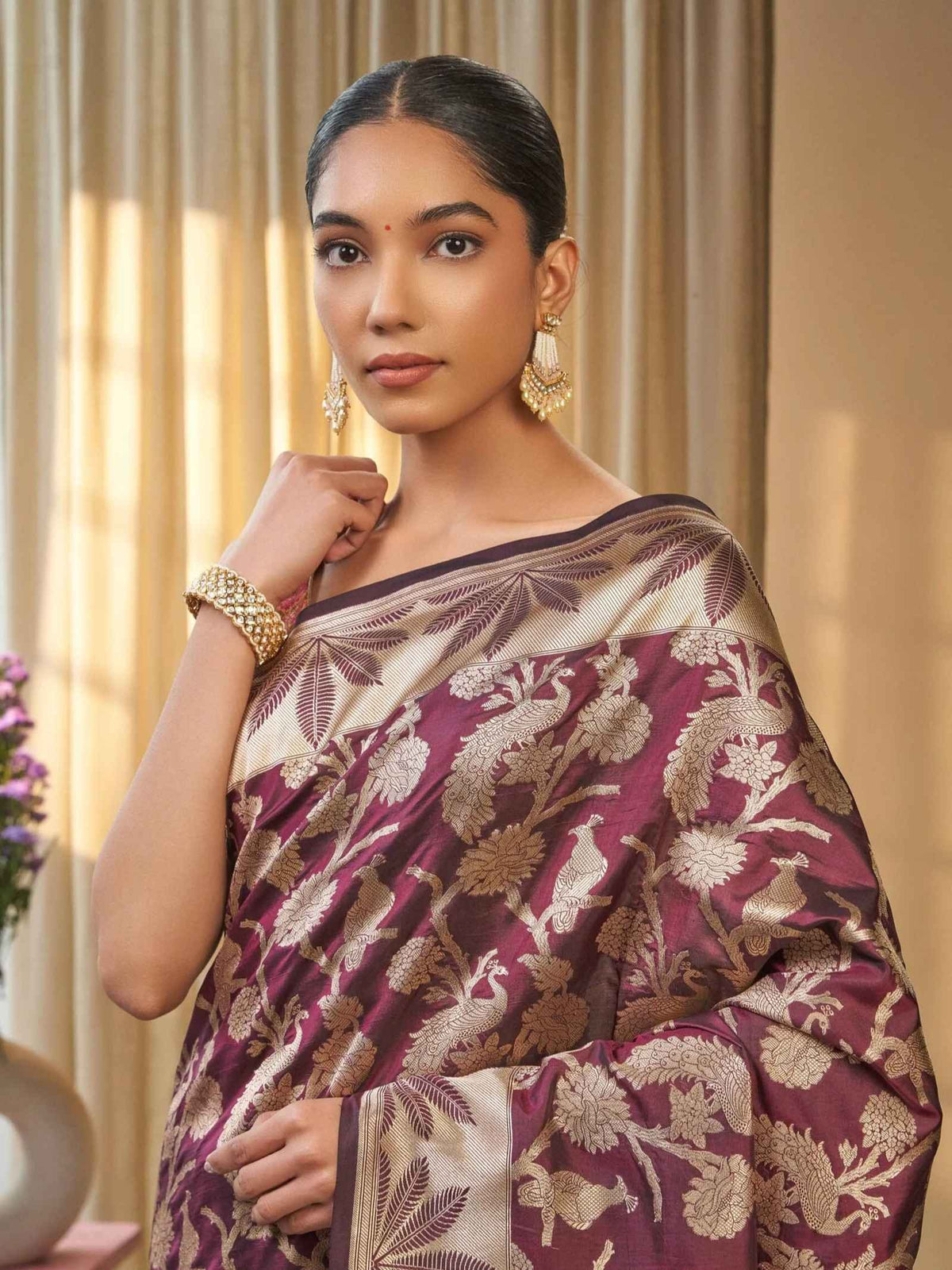 Orange Silk Saree