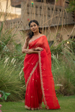 Suvarnangi (Golden Pita Organza Saree)