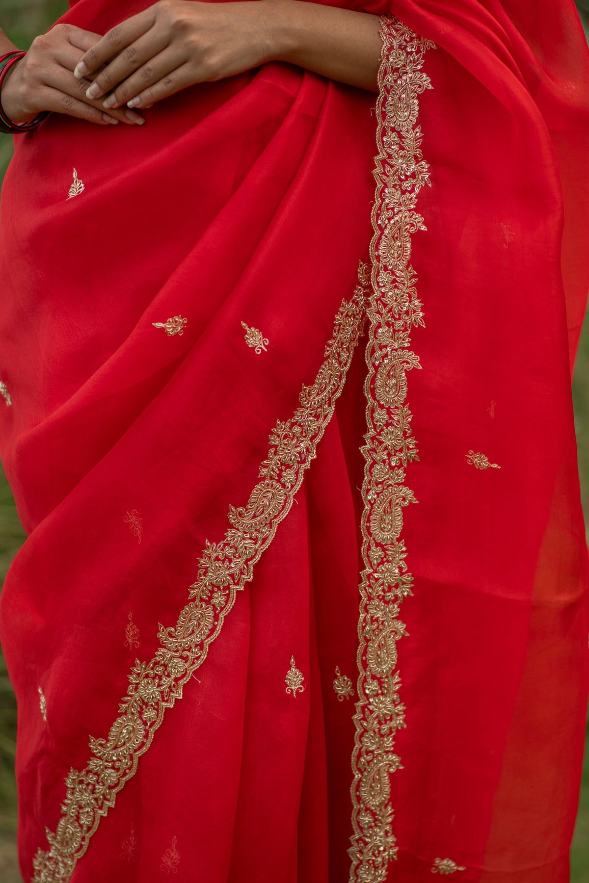 Suvarnangi (Golden Pita Organza Saree)