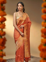 Orange Silk Saree