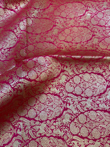 Vedvalli (Shikargha Jangla Brocade Fuschia Pink)