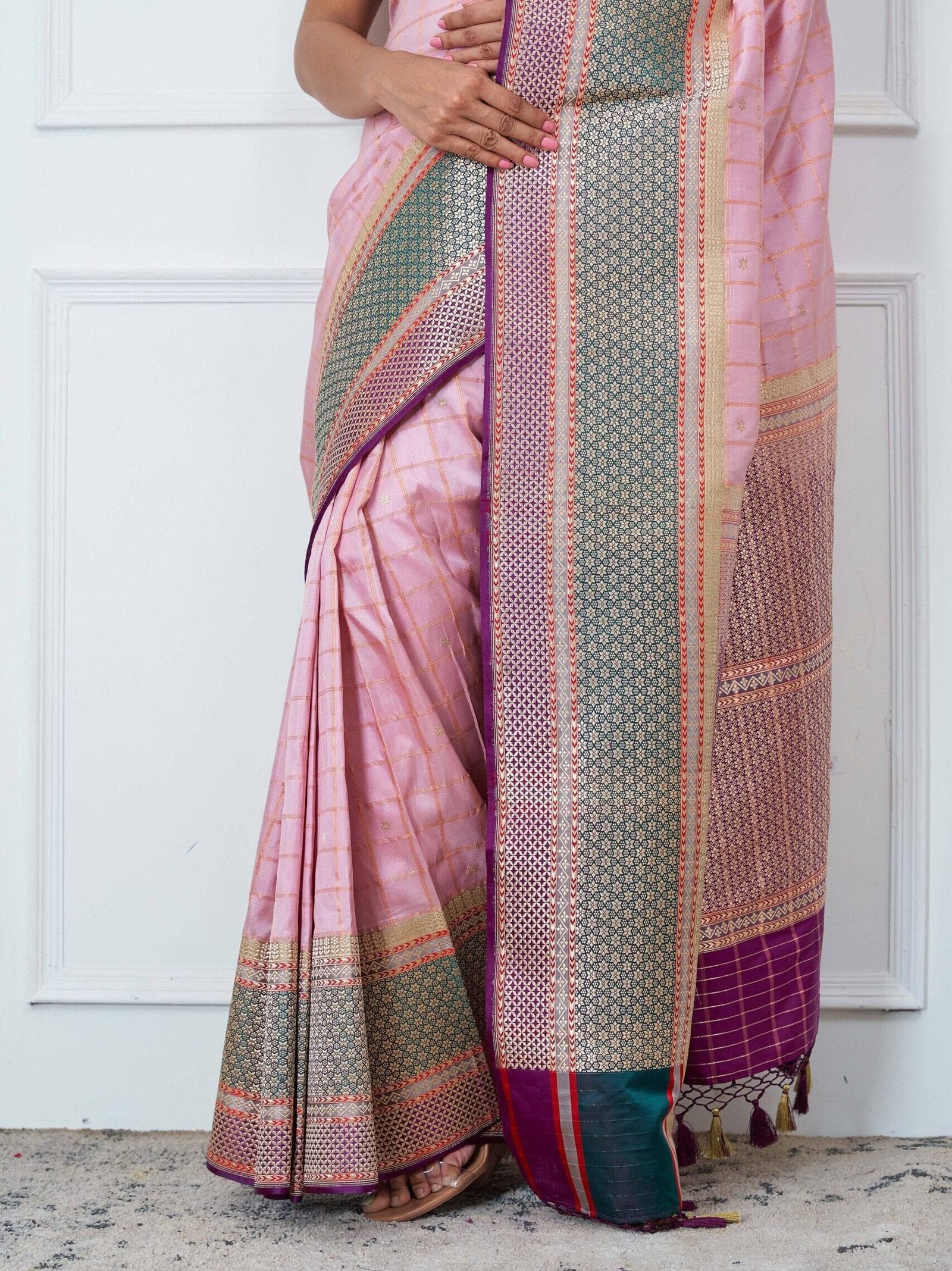 Yugandhara (Vintage Revival Pink Saree)