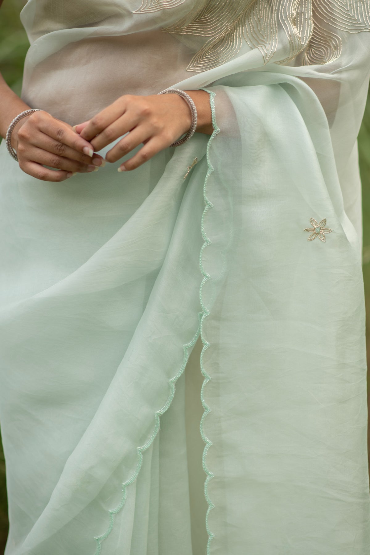 Vyomshri (Sky Organza Sequin Elegance Saree)
