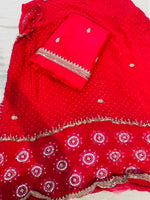 Pushpika (Pink Bandhani Dori Sequence Suit)