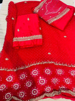 Pushpika (Pink Bandhani Dori Sequence Suit)