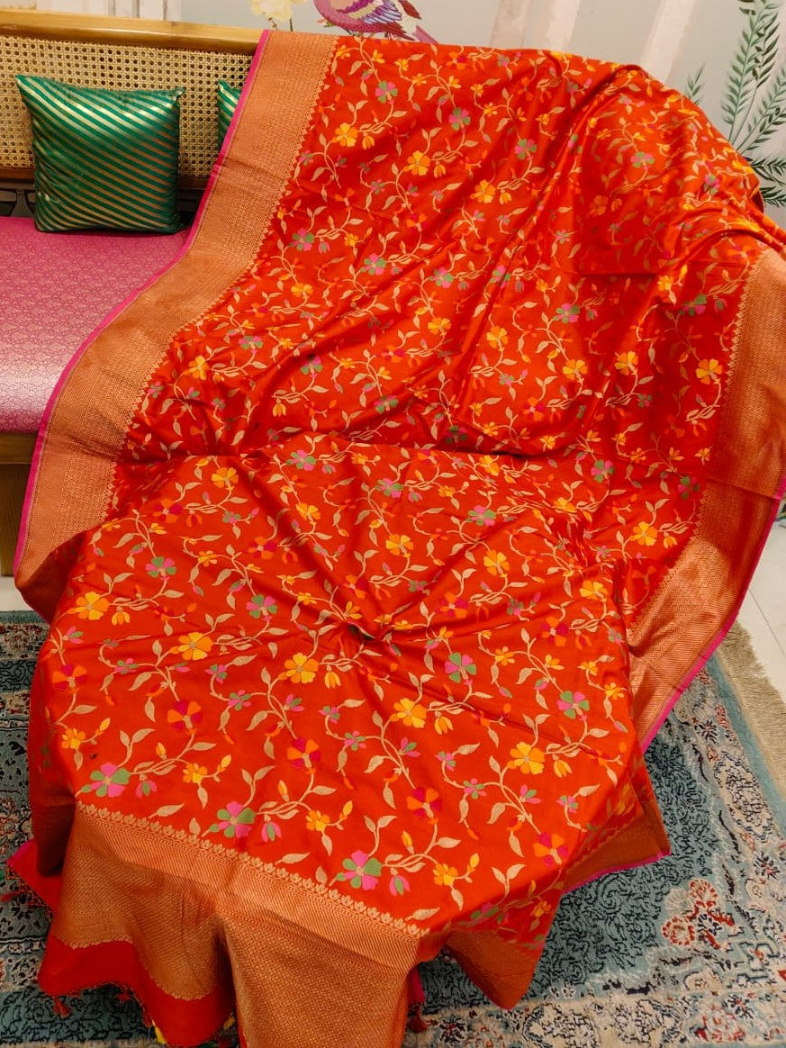 Raktaparna (Royal Jangla Paithani Dupatta)