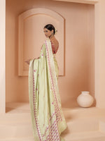 Pista Green Meenakari Saree