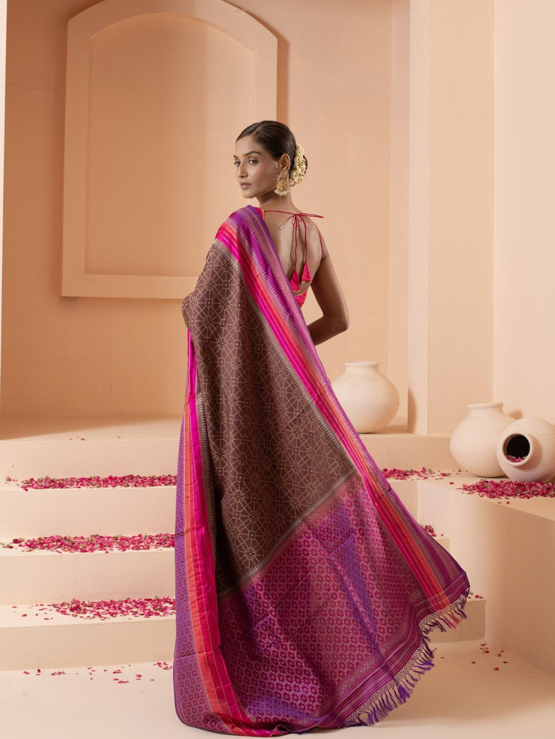 Manorama (Geometric Weave Iktara Banarasi Saree)