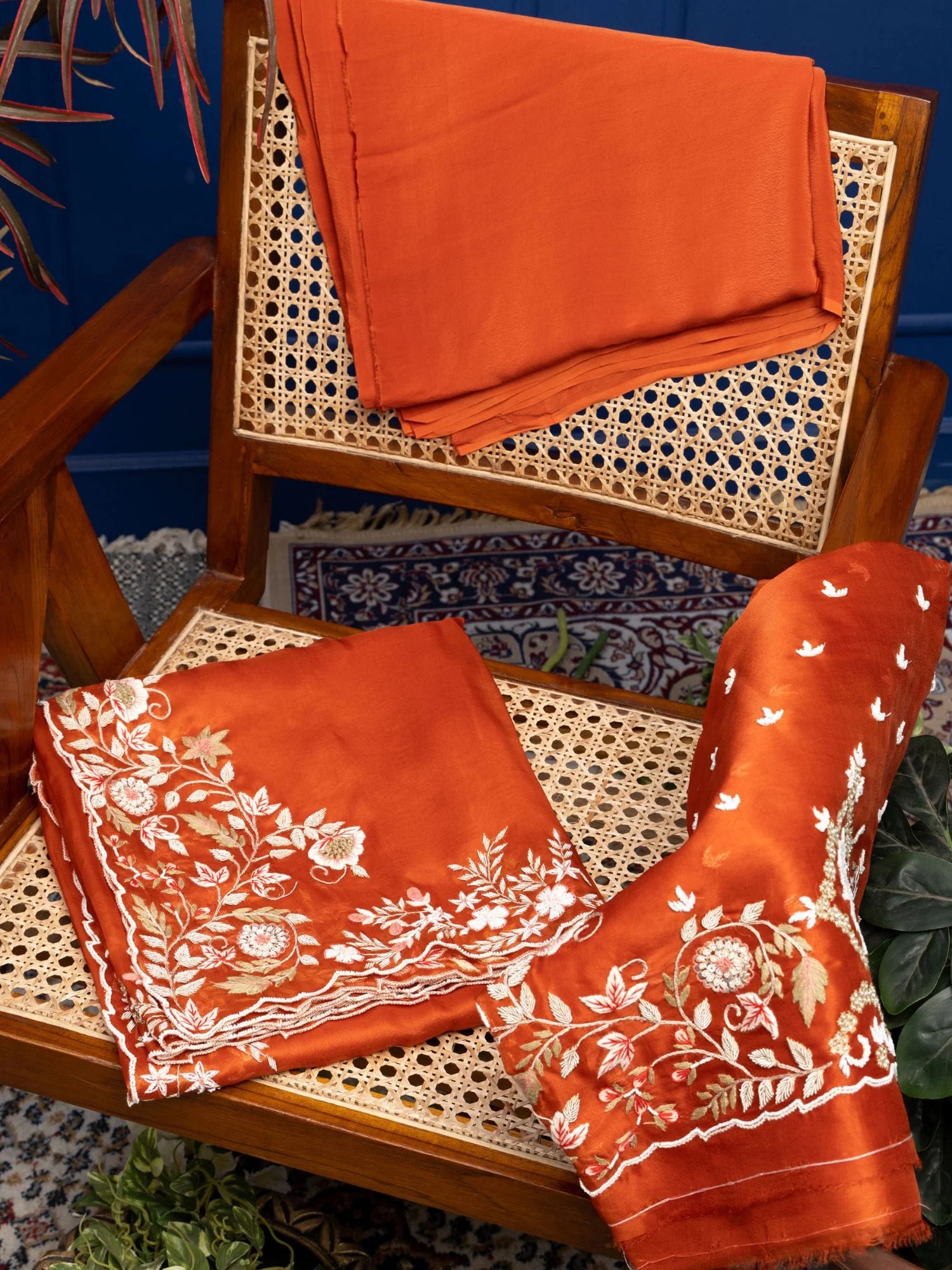 Naimisha (Organza Embroided Orange Suit Set)