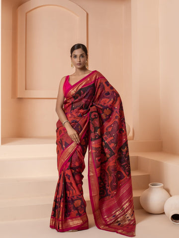 Vasundhara (Paithani Kalamkari Handloom Saree)