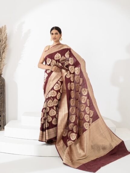 Brown Handloom Saree