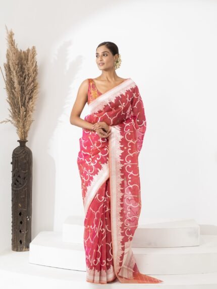 Pink sarees for anniversary