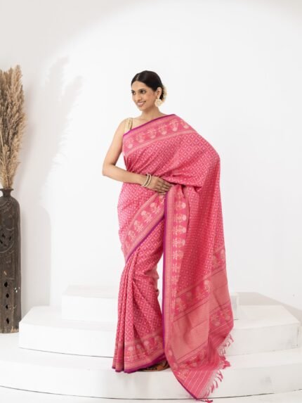 Pink sarees for anniversary