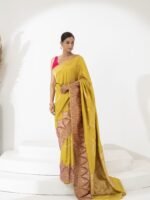 Yellow Banarasi Saree