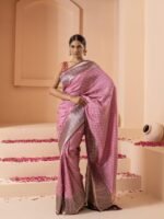 Pink Silk Banarasi Saree