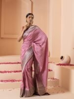 Pink Silk Banarasi Saree