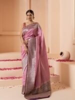 Pink Silk Banarasi Saree