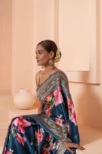 Handloom Blue Banarasi Saree