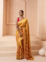 Yellow Banarasi Handloom Sarees