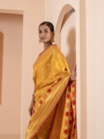 Yellow Banarasi Handloom Sarees