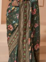 Green designer saree