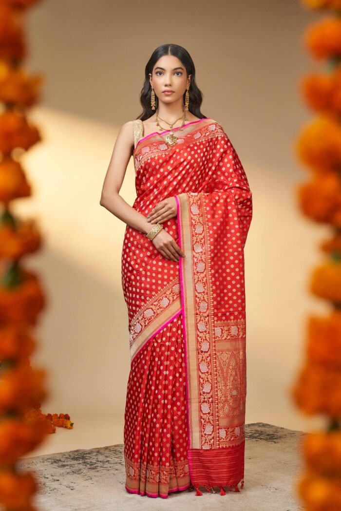 Red Banarasi Saree