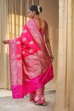 Pink ethnic saree