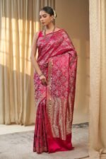 Pink handloom silk sarees