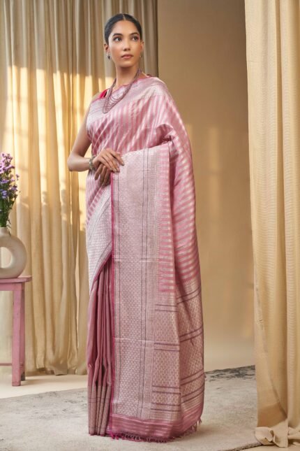 Pink Luxury Festive Saree for Women