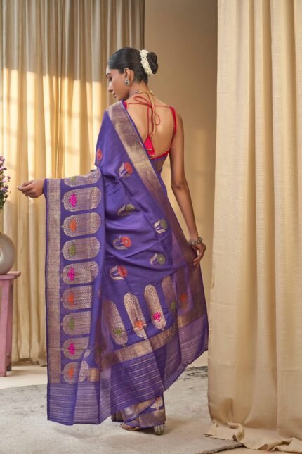 Purple Luxury Festive Saree for Women