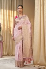 Baby Pink Banarasi Silk Saree