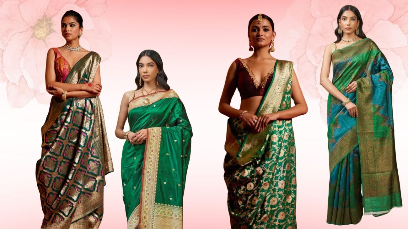 Trending Dark Green Banarasi Silk Sarees