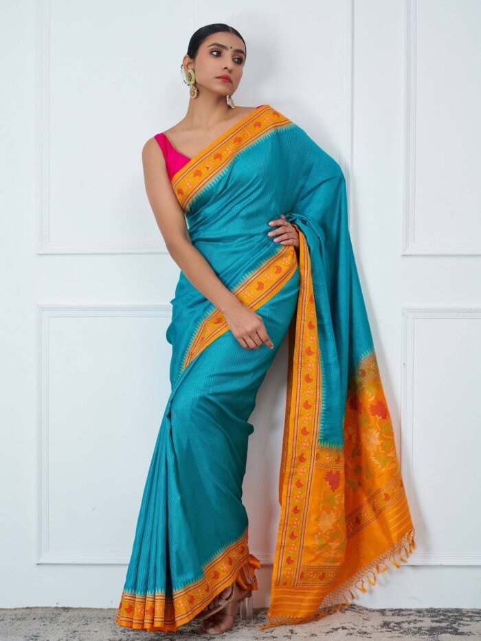 Kanaka (Ektara Checkered Jamdani Saree) - Image 4