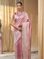 Aarvya (Silver Zari Iktara Bootiedar Blouse Saree) - Image 3