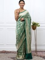 Amulya (Brocade Green Banarasi Silk Saree)