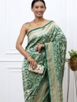 Amulya (Brocade Green Banarasi Silk Saree) - Image 4